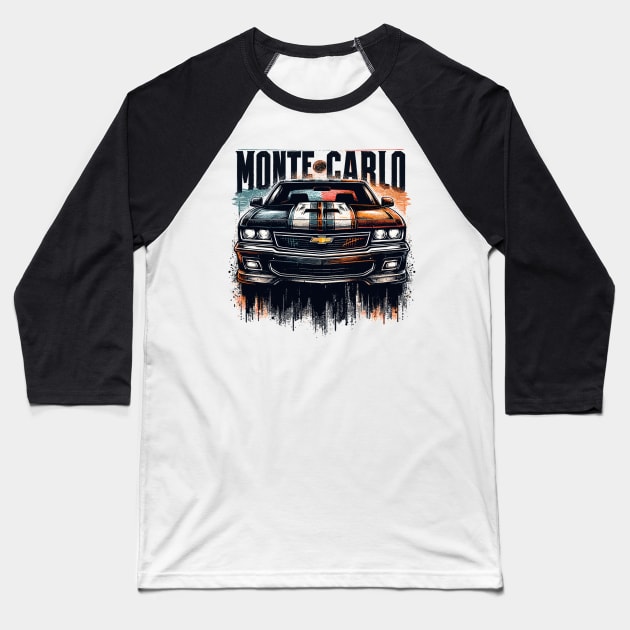 Chevrolet Monte Carlo Baseball T-Shirt by Vehicles-Art